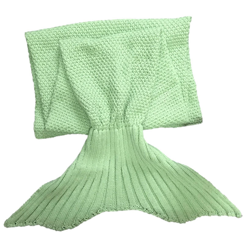 plaid queue de sirene vert