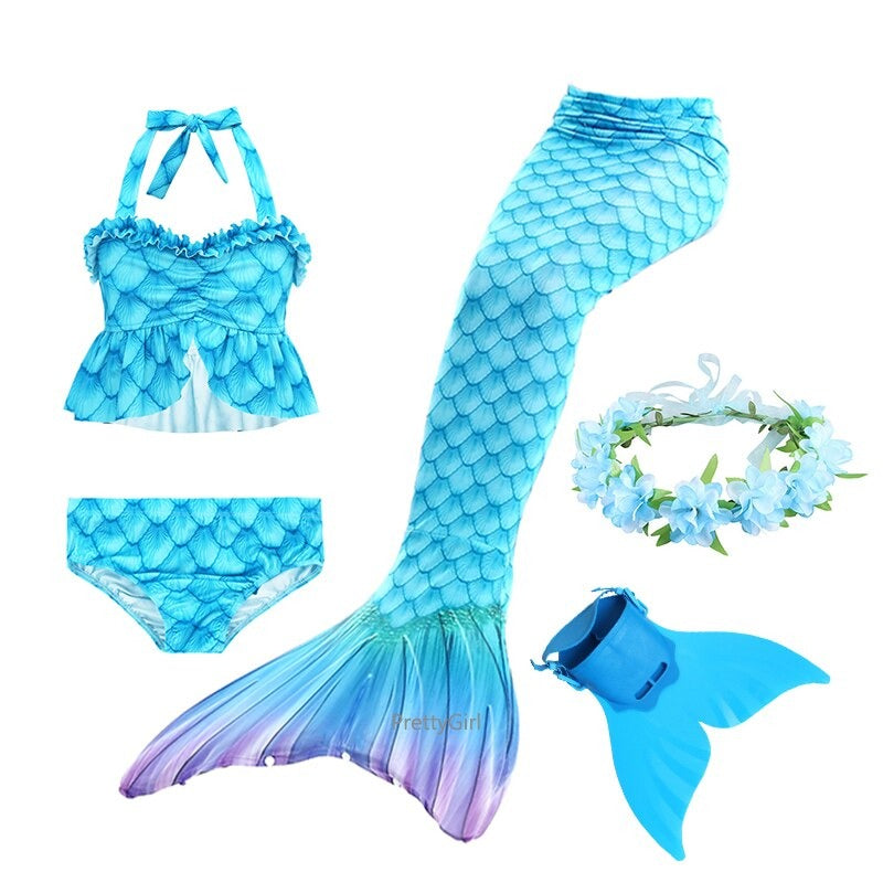 queu de sirene bleu monopalme