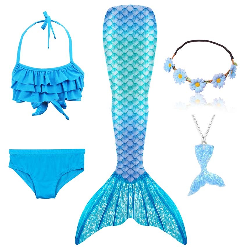 maillot de bain sirène bleue