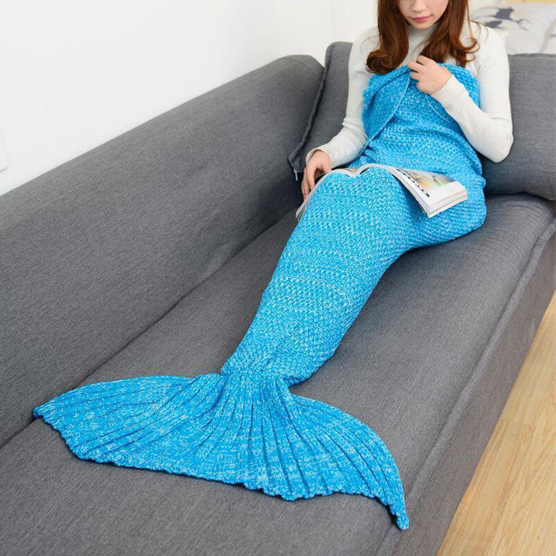couverture queue de sirene bleue