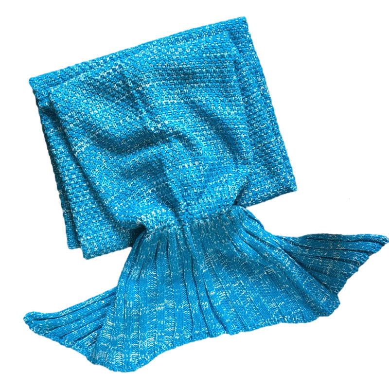 plaid queue de sirene bleu