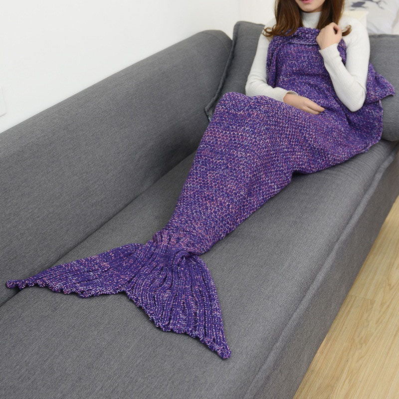 plaid queue de sirene violet femme