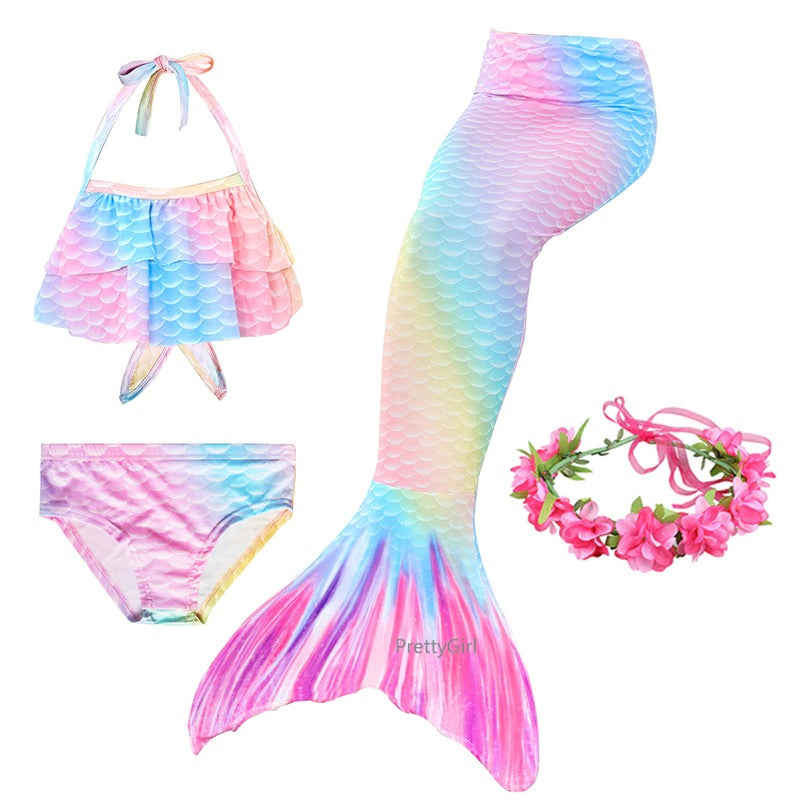 queu de sirene arc en ciel