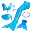 maillot de bain sirène bleu turquoise monopalme