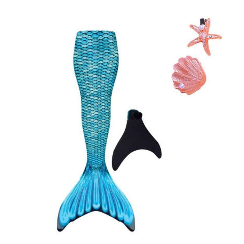 queue de sirène bleue avec monopalme