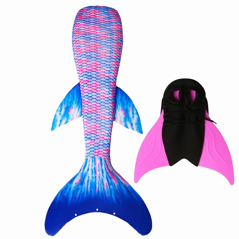 queu de sirene bleue et rose