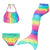 maillot de bain sirène couleurs