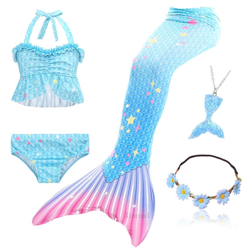 maillot de bain sirène étoiles