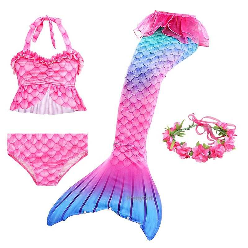 queu de sirene bleu rose