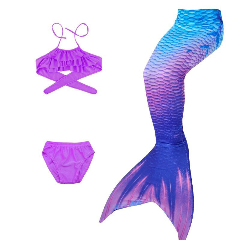 maillot de bain sirène bleu violet