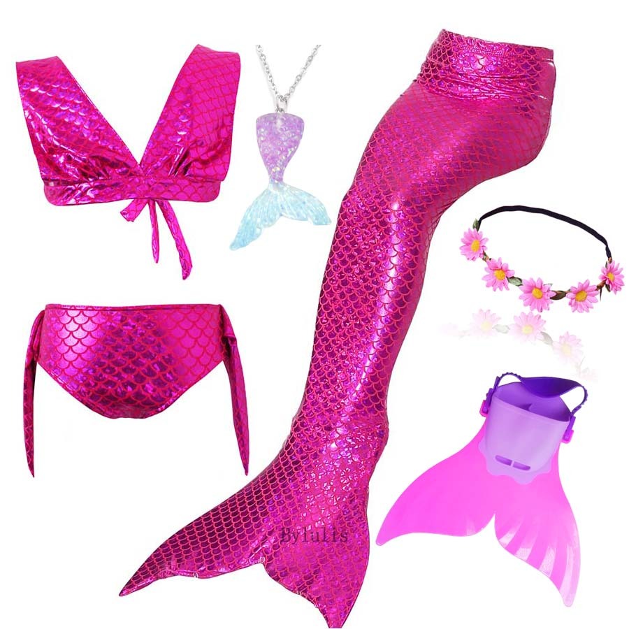 maillot de bain sirene rose monopalme