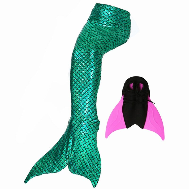 queu de sirène verte monopalme