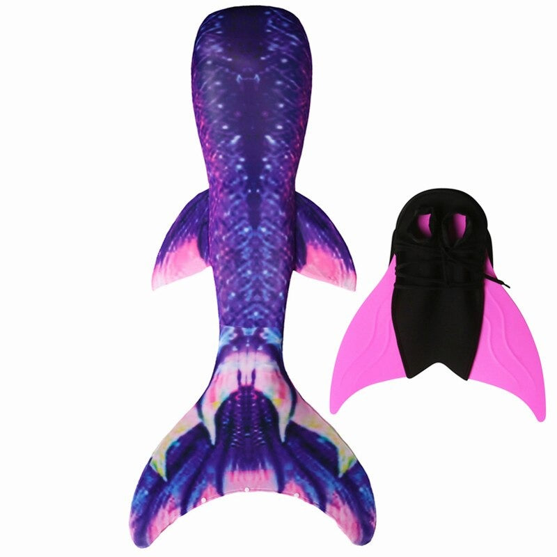 queu de sirene violette avec monopalme