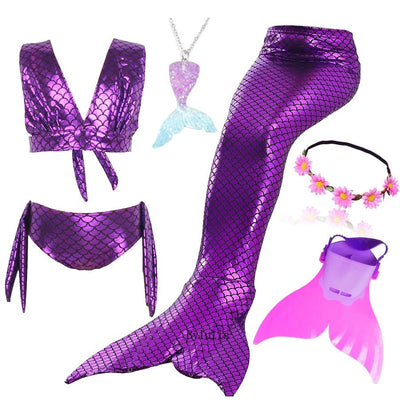 maillot de bain sirène violet monopalme